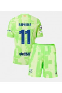 Barcelona Raphinha Belloli #11 Babytruitje 3e tenue Kind 2024-25 Korte Mouw (+ Korte broeken)